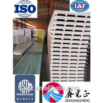 steel structure warehouse wall and roof EPS/PU rock wool sandwich panel board used for steel house