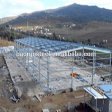 Manufacture and design cheap large span fire froof steel structure warehouse project