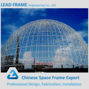Stained steel dome space frame for coal power plant
