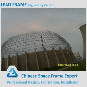 Anti-corrosion Light Type Steel Space Frame Prefabricated Dome Coal Storage Outdoor Shed