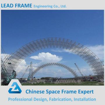 Curved Roof Structures for Light Steel Structure Space Frame Coal Warehouse