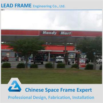 Light Frame Steel Structure Wind Resistant Gas Station Canopy