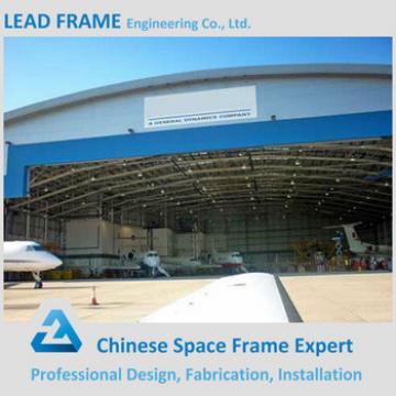 Low cost steel grid structure aircraft hangar