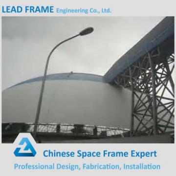 Prefabricated long span dome space frame for steel building shed