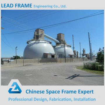 Prefab light steel dome space frame for power plant