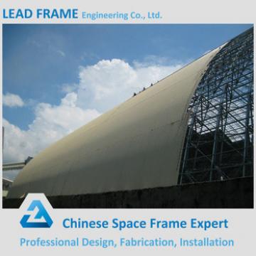 Customized structural steel prefabricated space frame building for coal shed