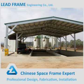 Economical space frame trusses for metal roof cover