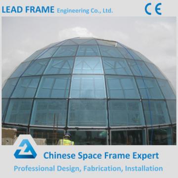 Lightweight steel building tempered glass dome