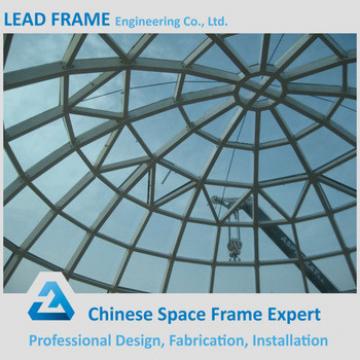 high standard prefabricated glass dome construction steel structure