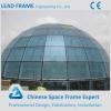 Prefab light steel structure glass dome cover for building