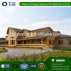 prefabricated living wooden house/villa with a wide gazebo