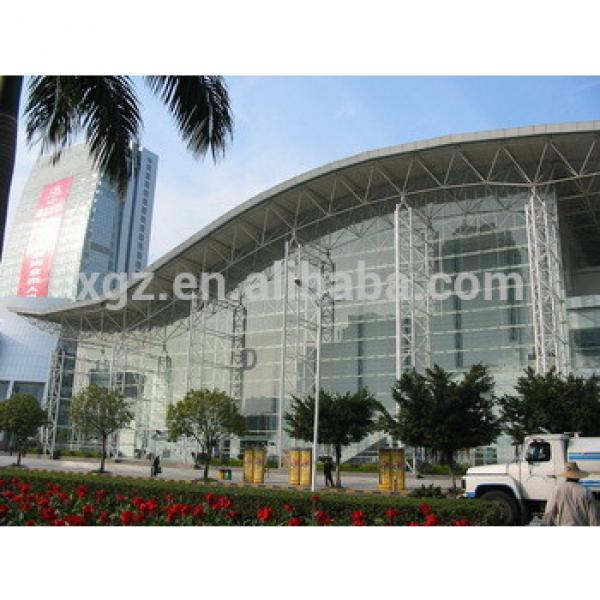 china prefabricated glass curtain steel building #1 image