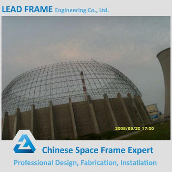 Anti-corrosion Light Type Steel Space Frame Prefabricated Dome Coal Storage Outdoor Shed #1 image