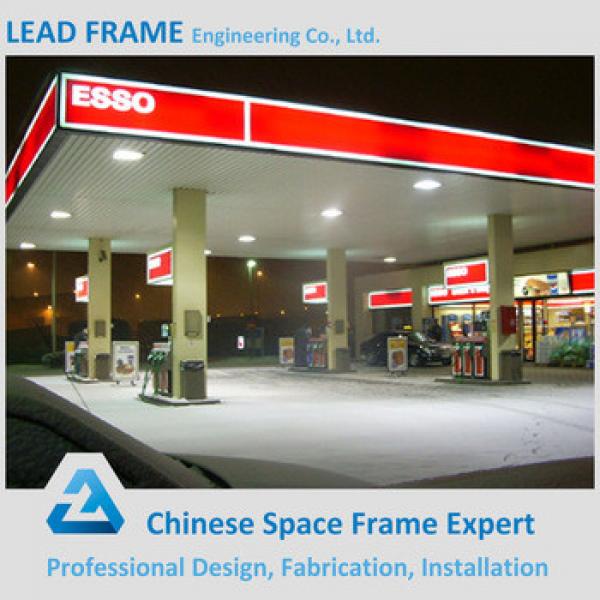 Low cost prefabricated space frame petrol station from China #1 image