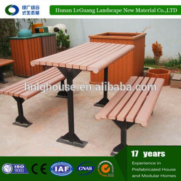 Outdoor solid wpc wood picnic table and benches #1 image